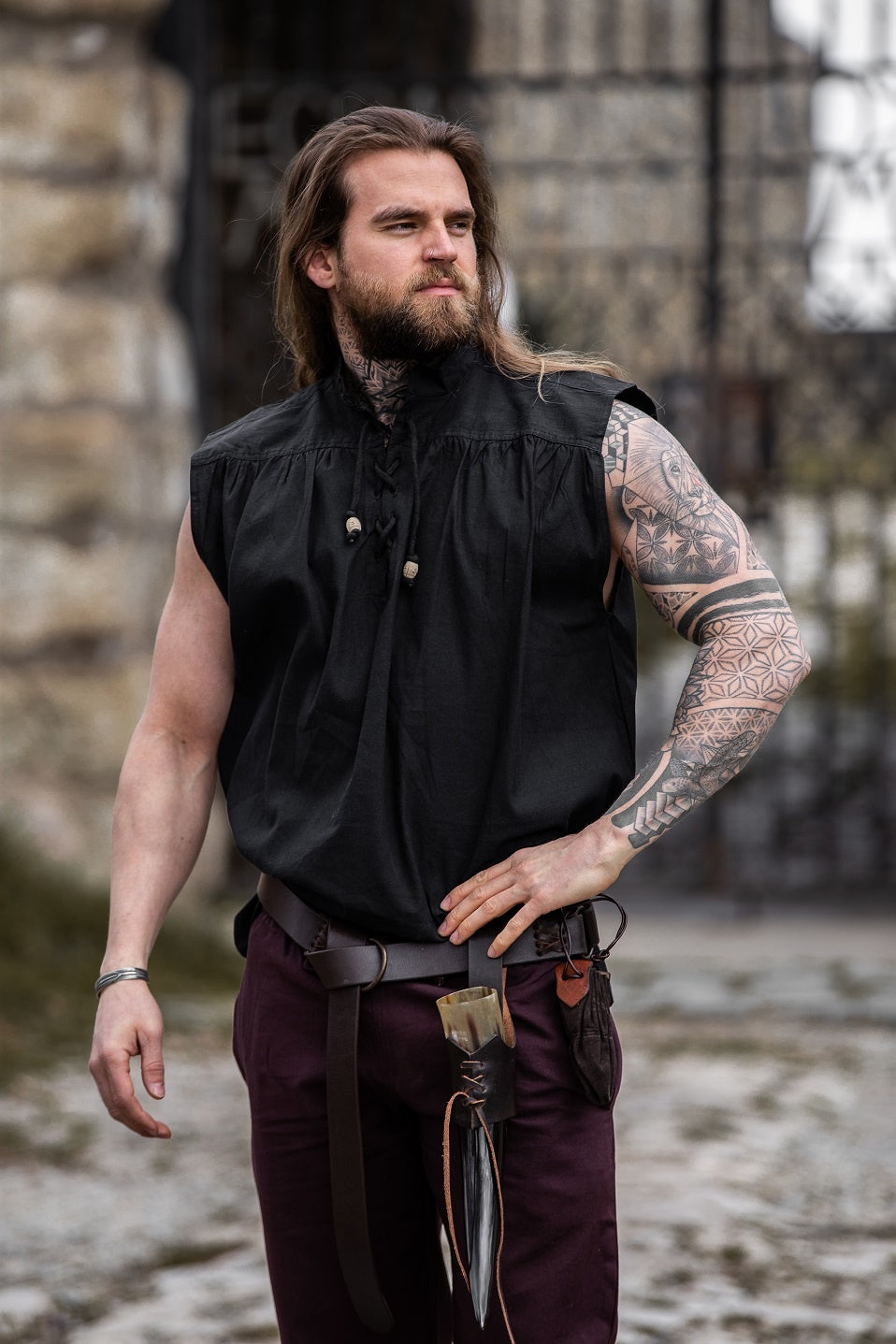 Medieval shirt Louis, black