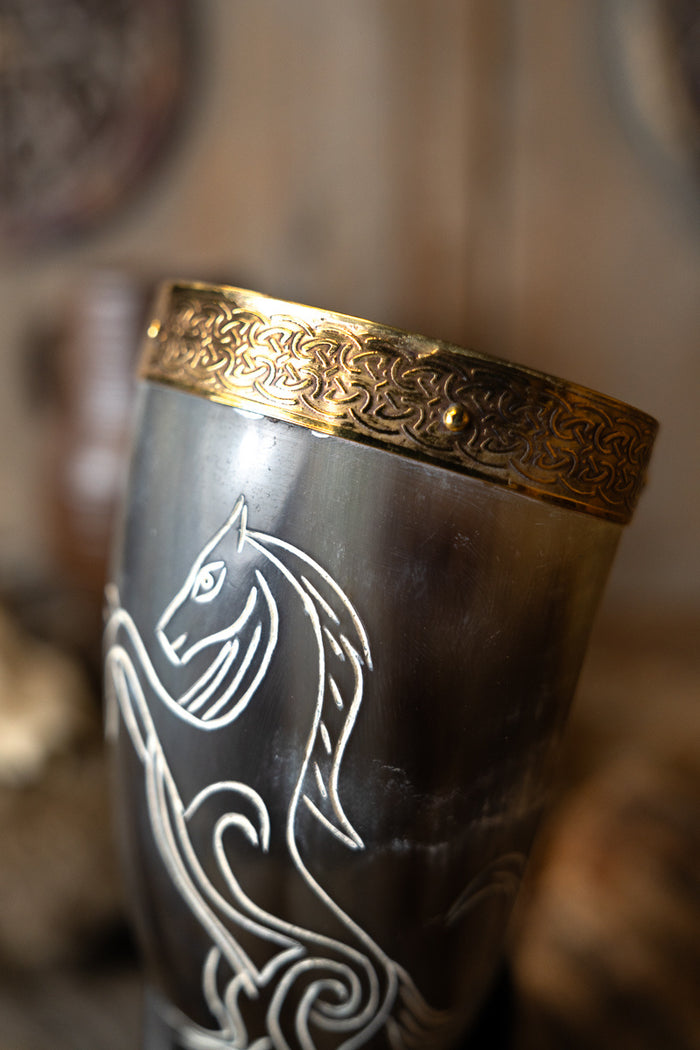 Celtic drinking horn Epona deluxe, 300-500 ml