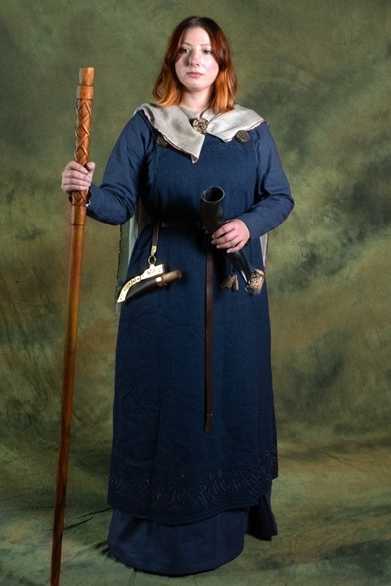Vestido medieval Freya, azul