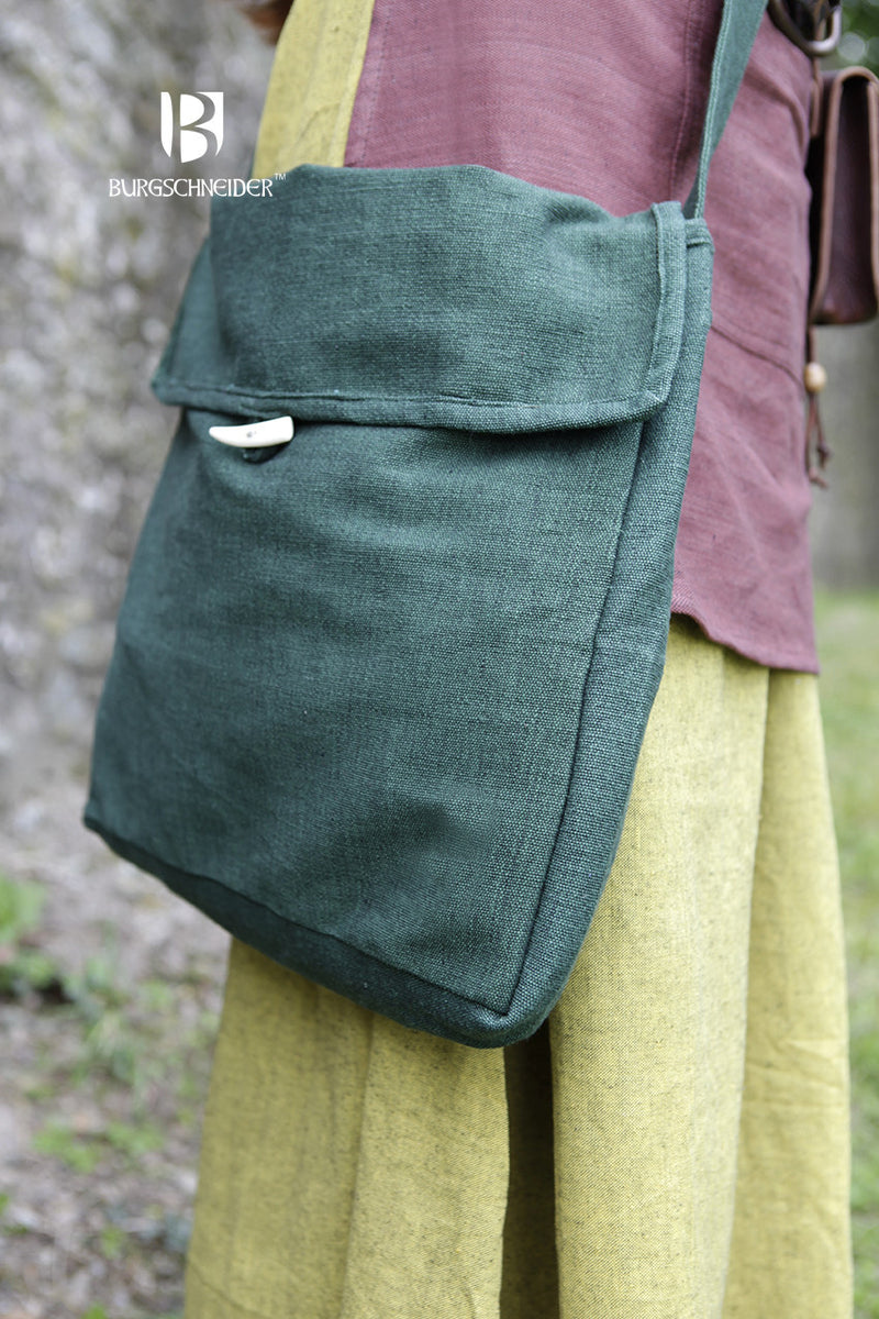 Medieval bag Ehwaz, green