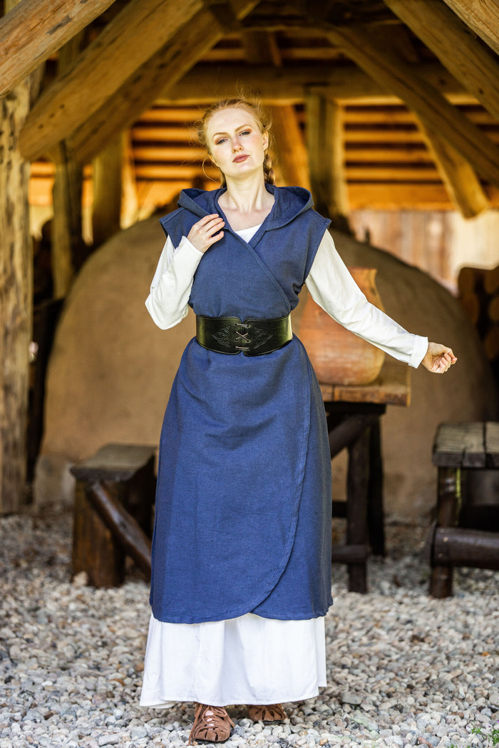 Wrap dress Thyra, blue