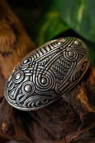 Vendel schildpad broche Dorestad, verzilverd brons, prijs per stuk