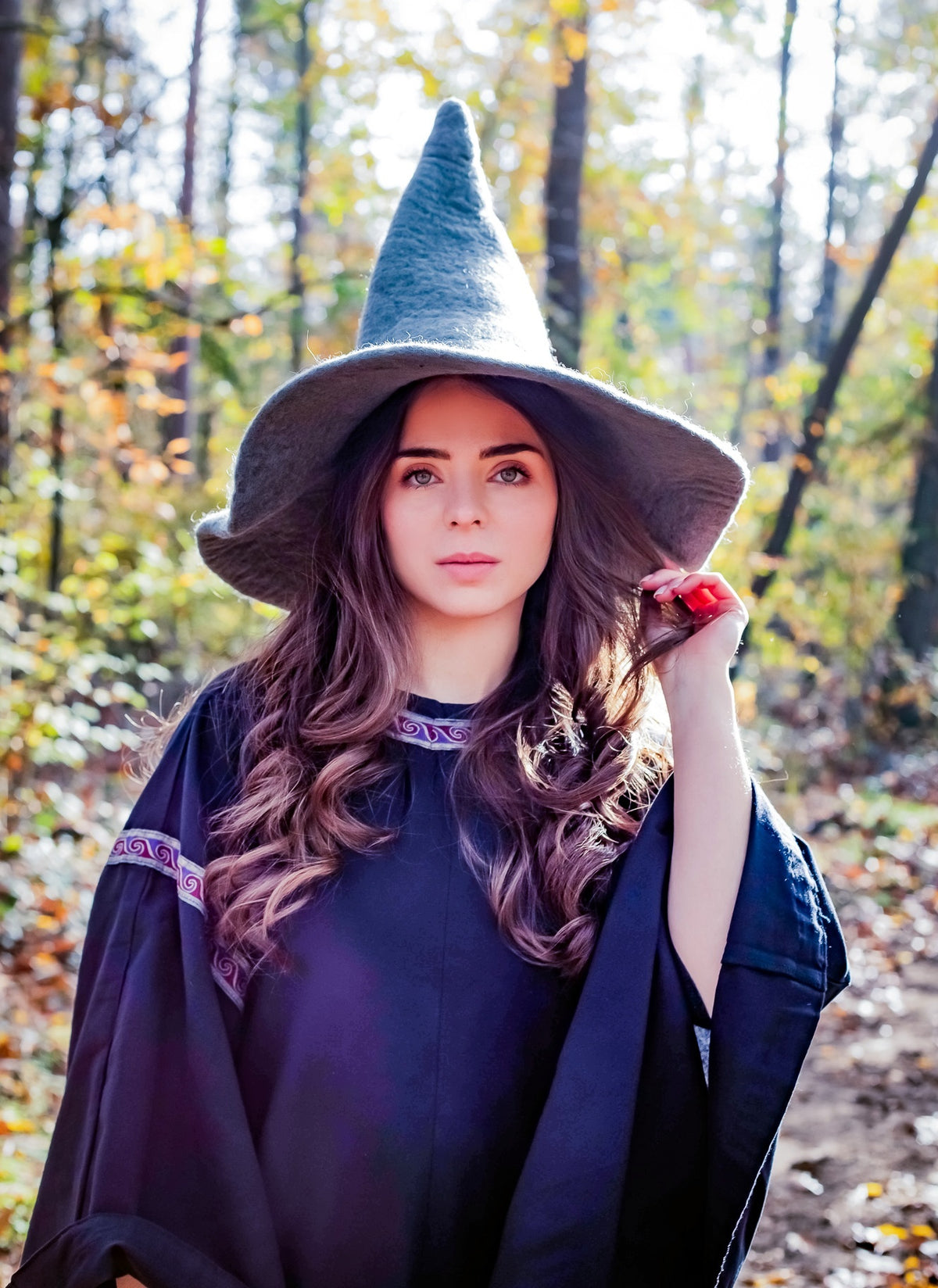 Häxhatt, grå, ullfilt