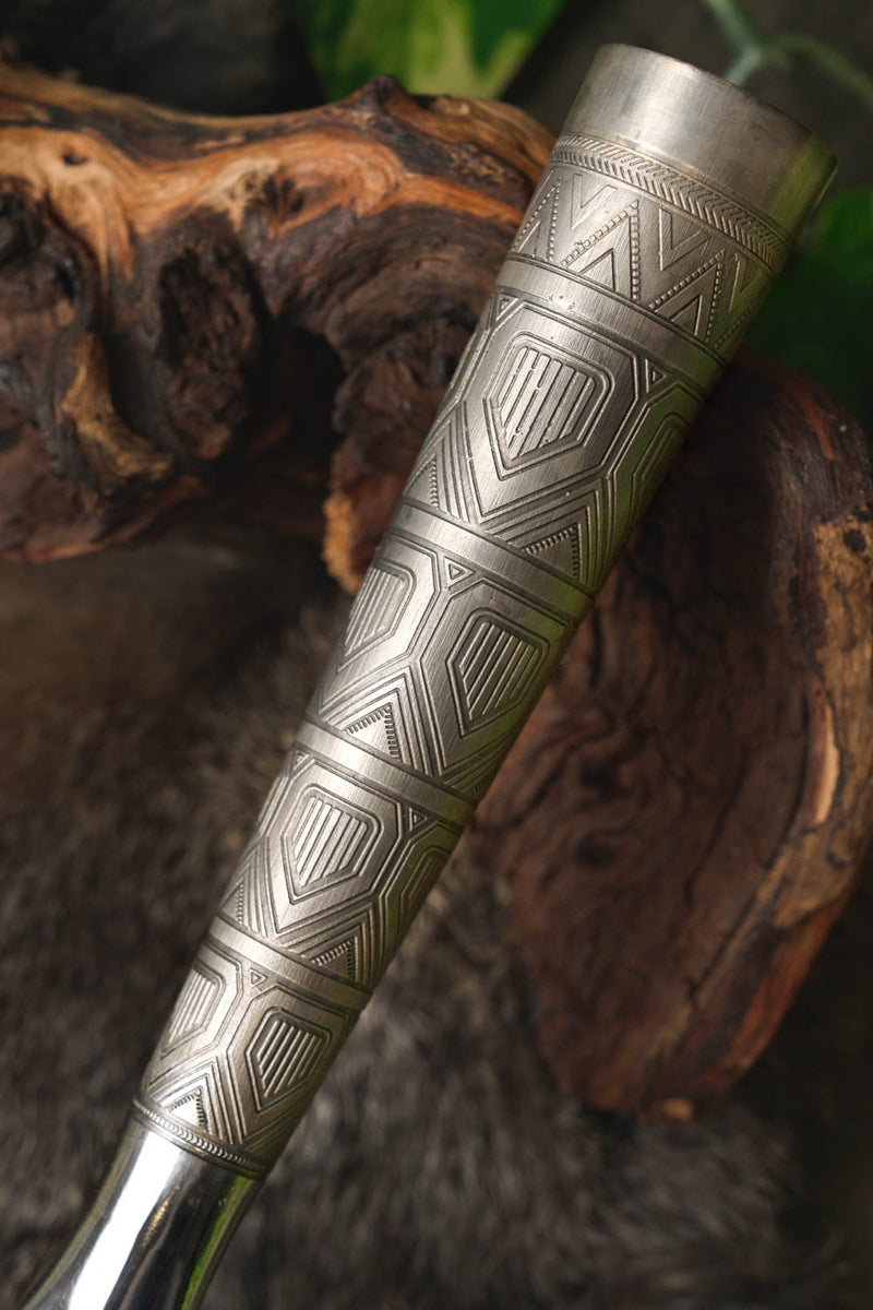 Pointe de lance viking décorée, semi-tranchante