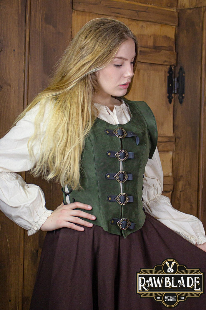 Julienne Leder Mieder, grün