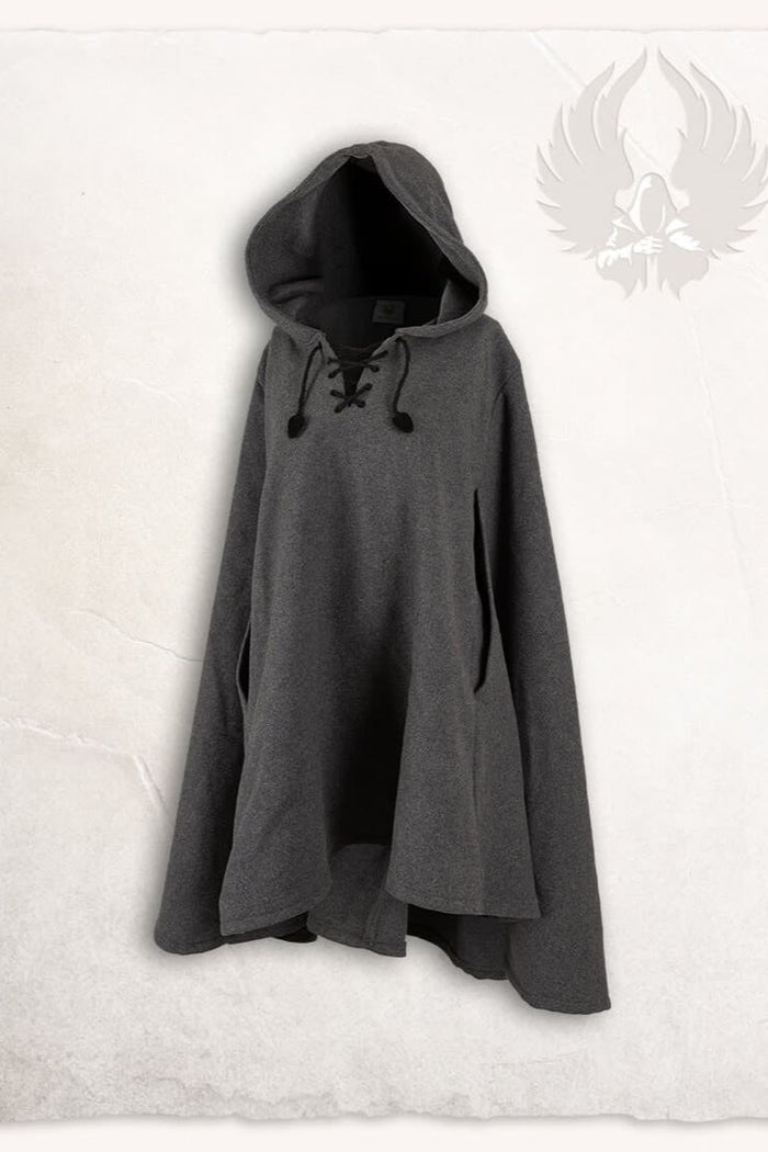 Gardecorp, reismantel Raven, wolmix, grijs