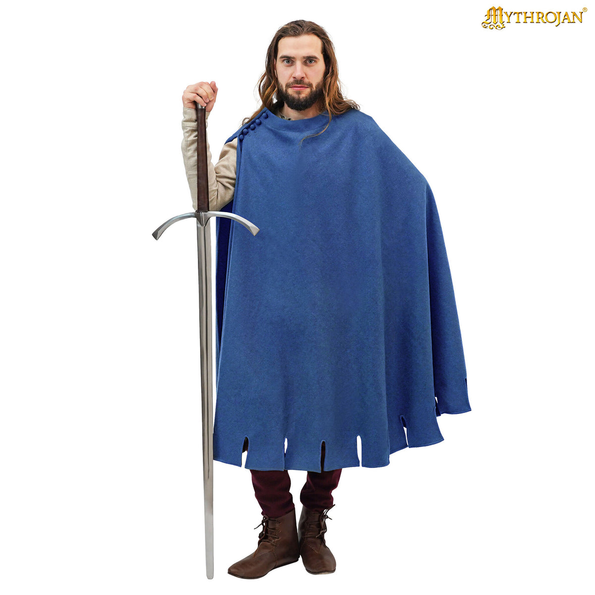 14th century cloak Bockstenman, heuke, wool, blue