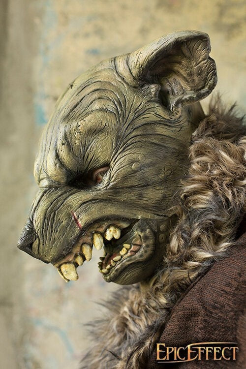 LARP-gnavermaske, brun