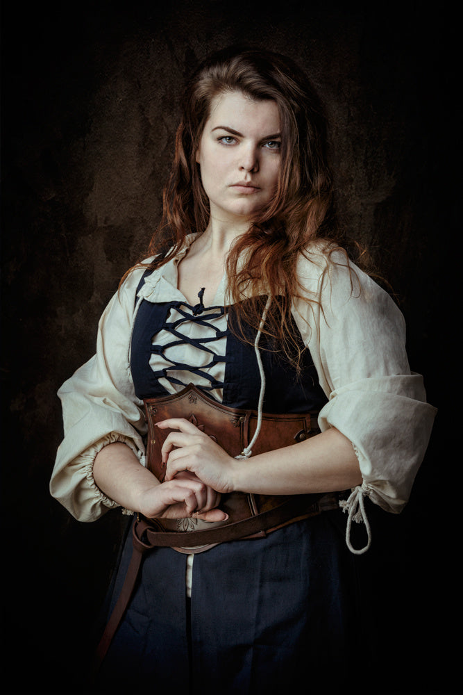 Mittelalterliches Überkleid Leandra, blau