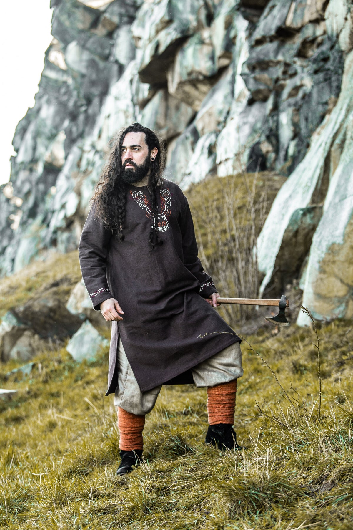 Germanic tunic Ulfhednar, brown
