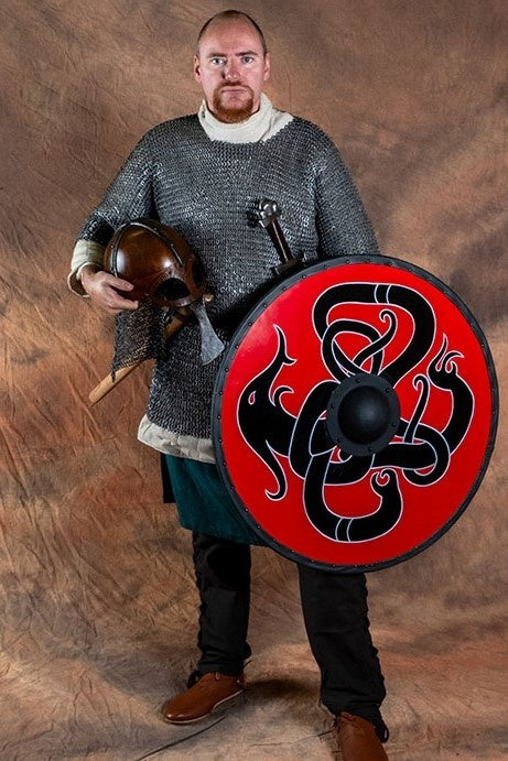 Haubergeon, mieszany, płaskie pierścienie, okrągłe nity, 6 mm