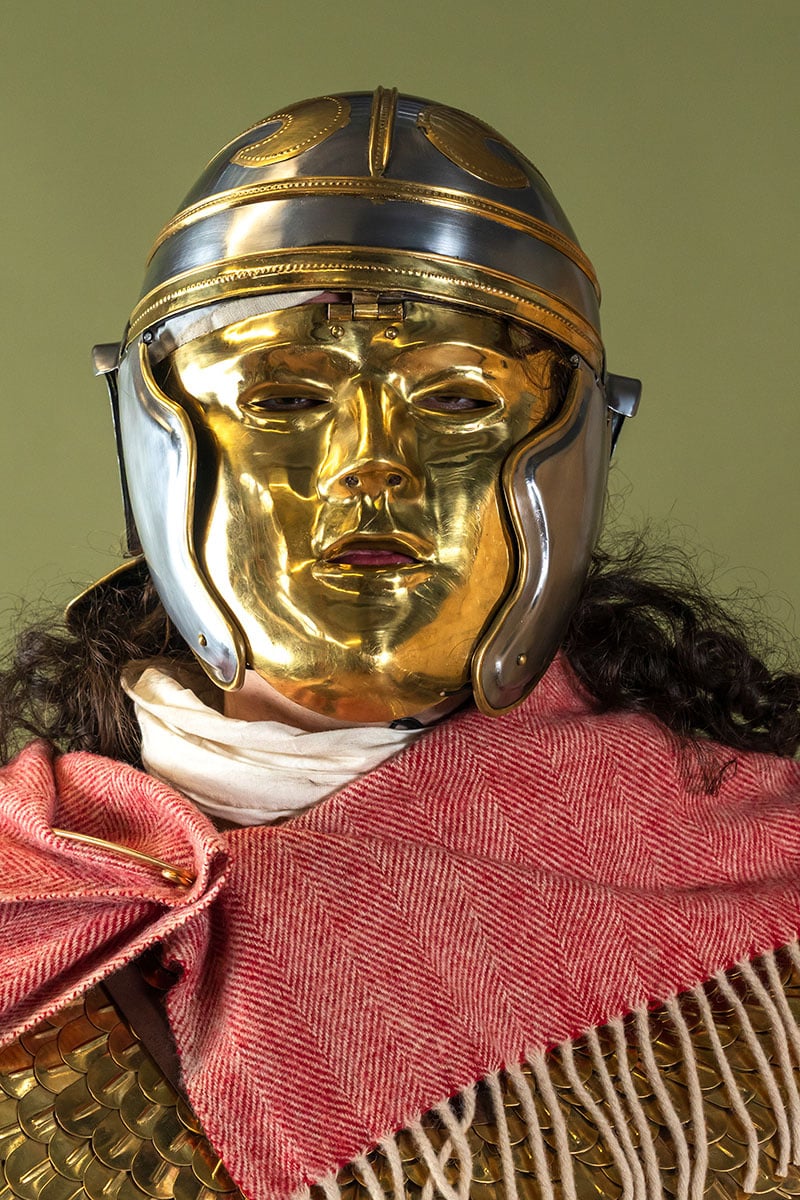 Casque de cavalerie romaine du 1er siècle avec larva-masque, 1,3 mm