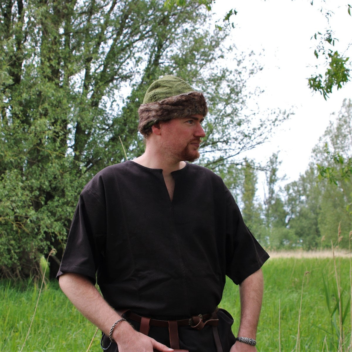 Birka vikingská čepice, zelená