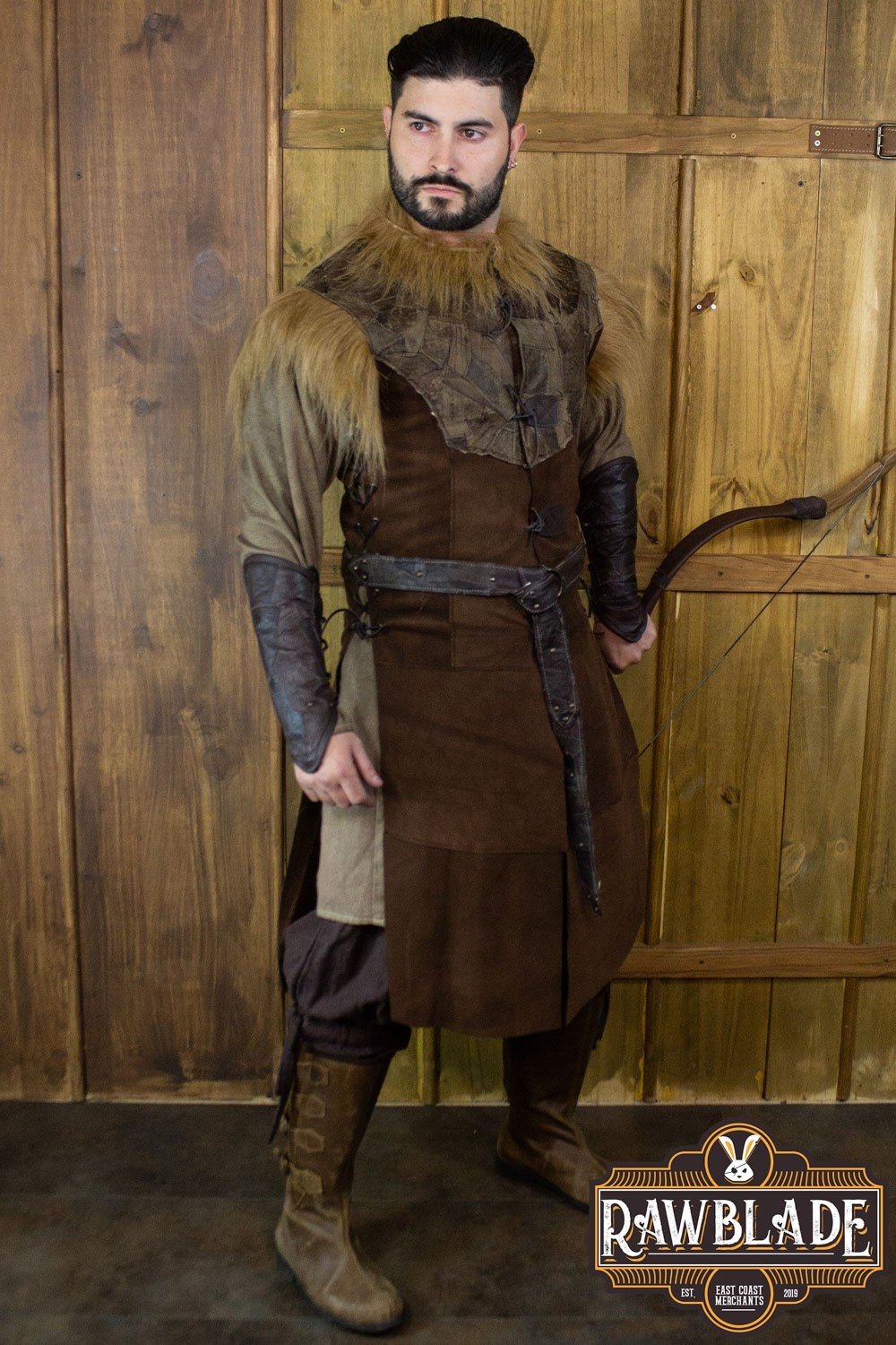 Falcon Leather Jerkin, brown