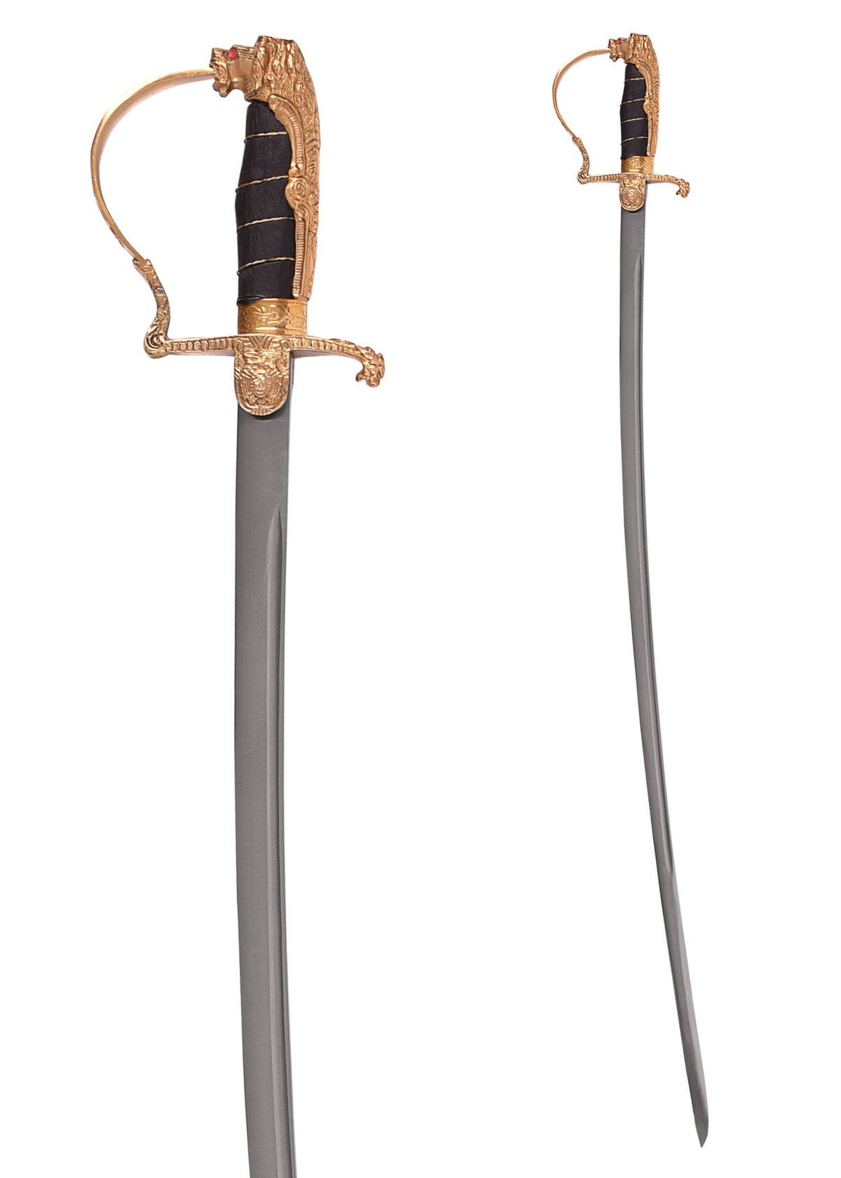 Sciabola da ufficiale tedesca con testa di leone, semi-affilata