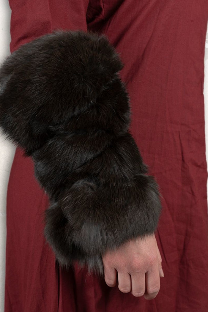Fur vambrace Floki, fur, black