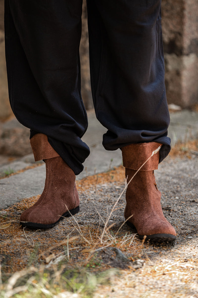 Broek met knopen, zwart