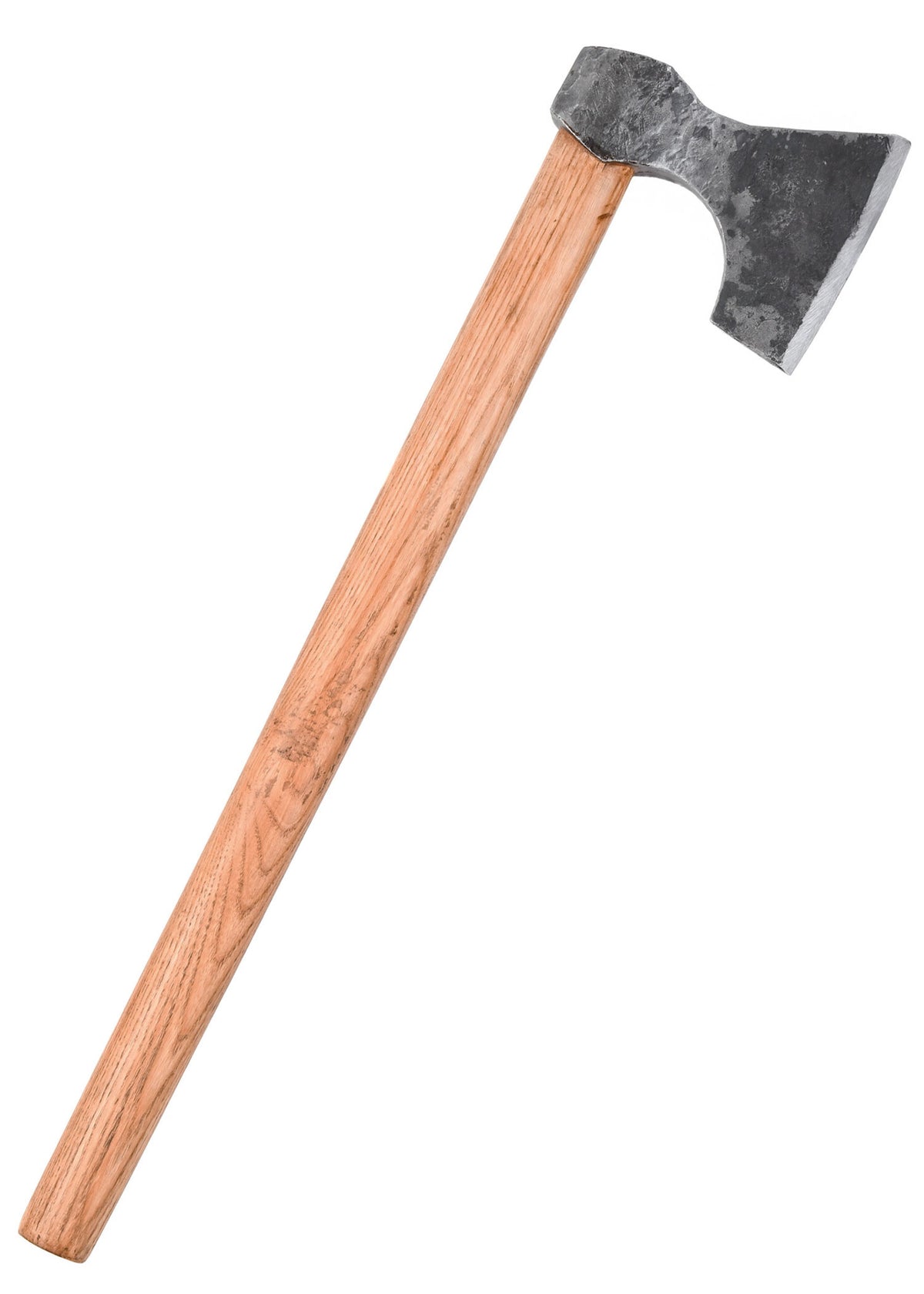 Vikingbijl, handgesmeed staal, type D, semi-scherp