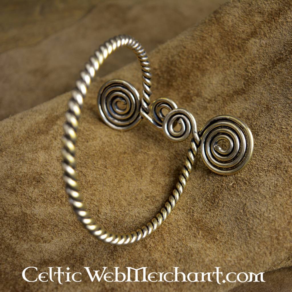 Keltische bovenarmband met spiralen, brons