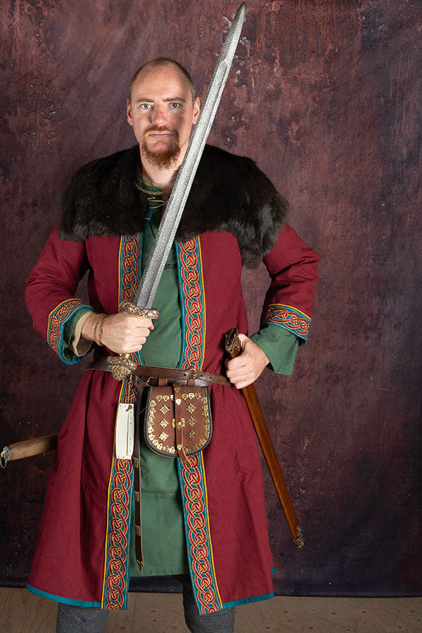 Tunika med autentisk fåll, grön