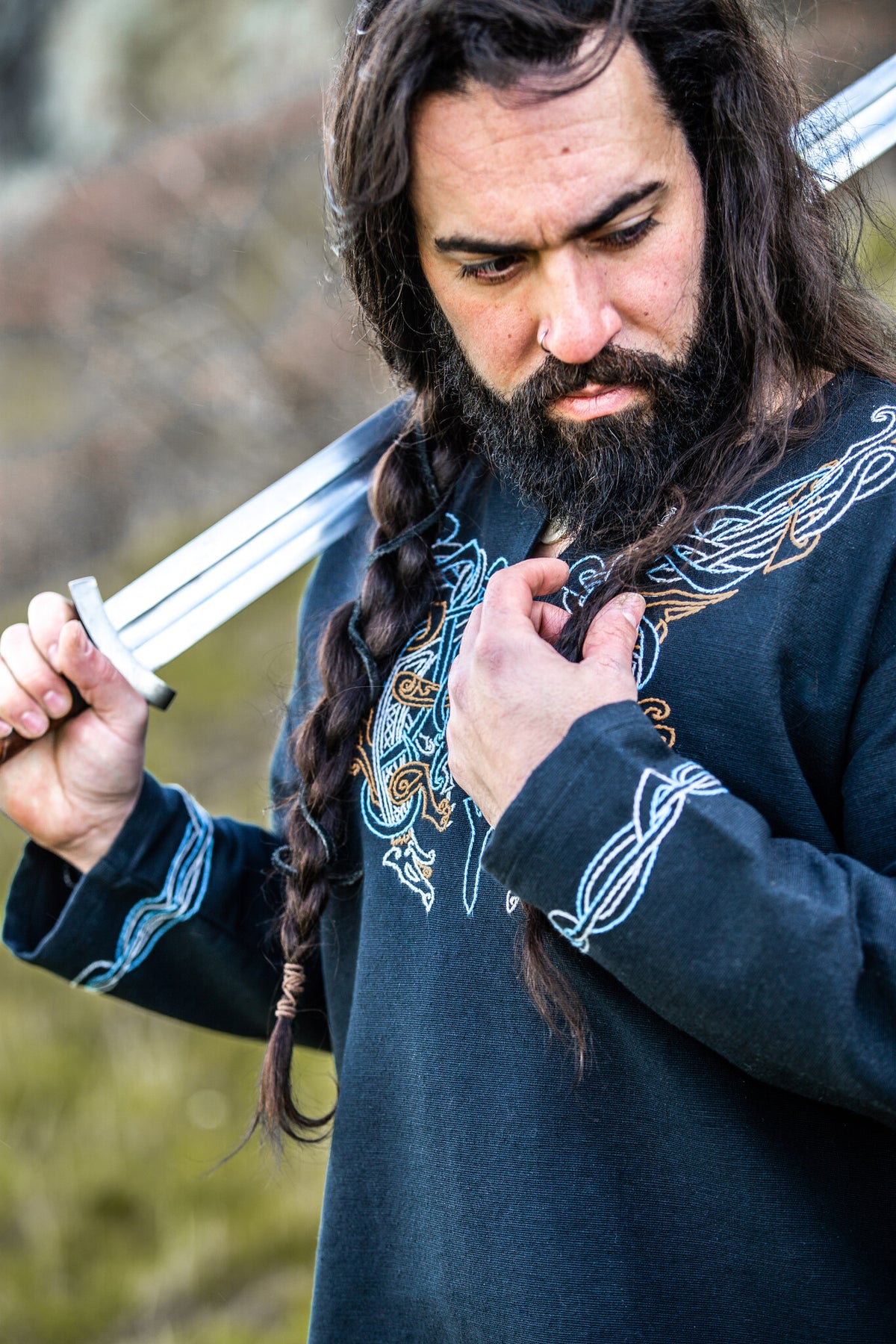 Tunic Viking jarl Hakon, black