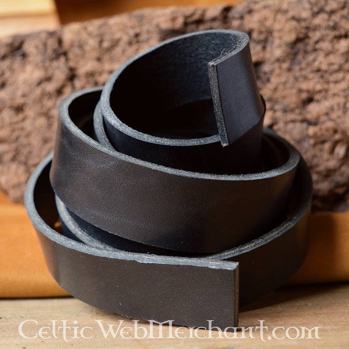 Lanière de ceinture en cuir, 15 mm / 190 cm, marron