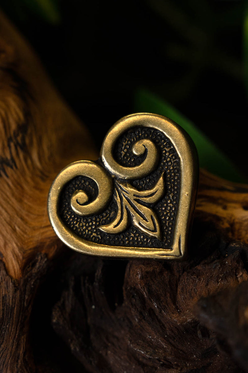 Garniture de ceinture viking en forme de cœur