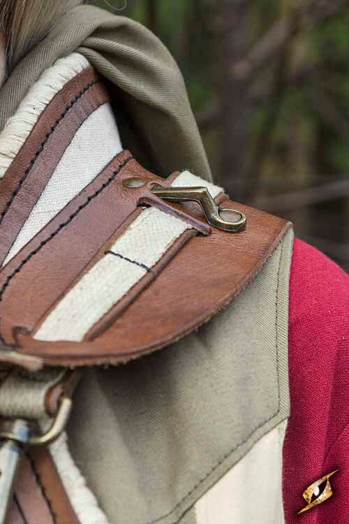 Armadura femenina Assassin, marrón/beige