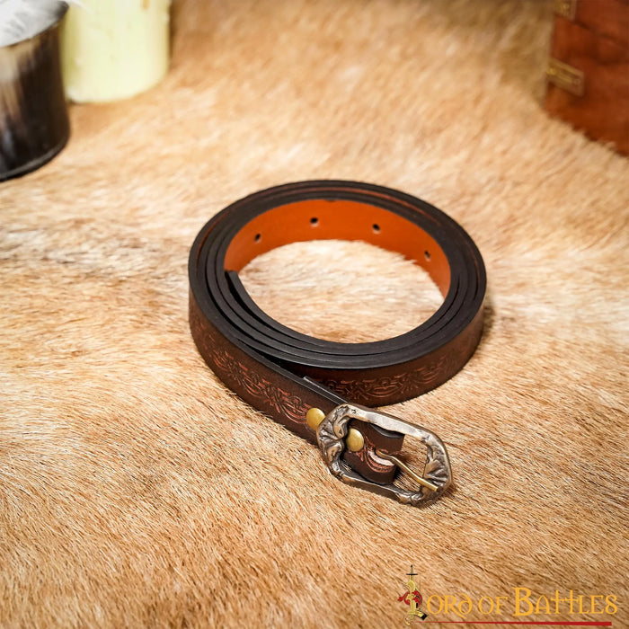 Leather belt Melian, 130 cm, brown