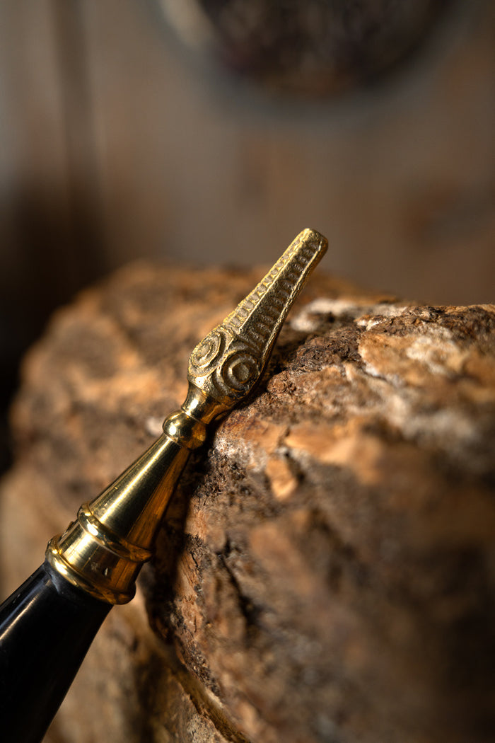 Drinking horn Odin with leather holder, 300-500 ml