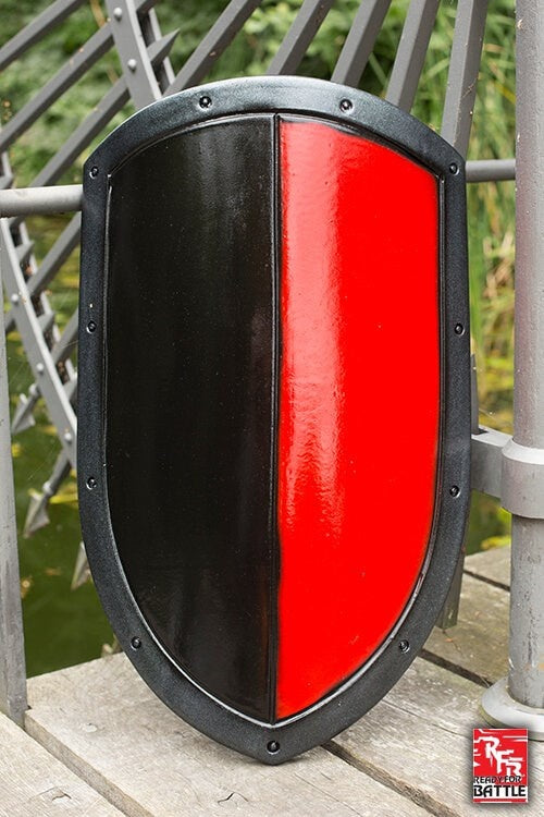 LARP kite shield black/red