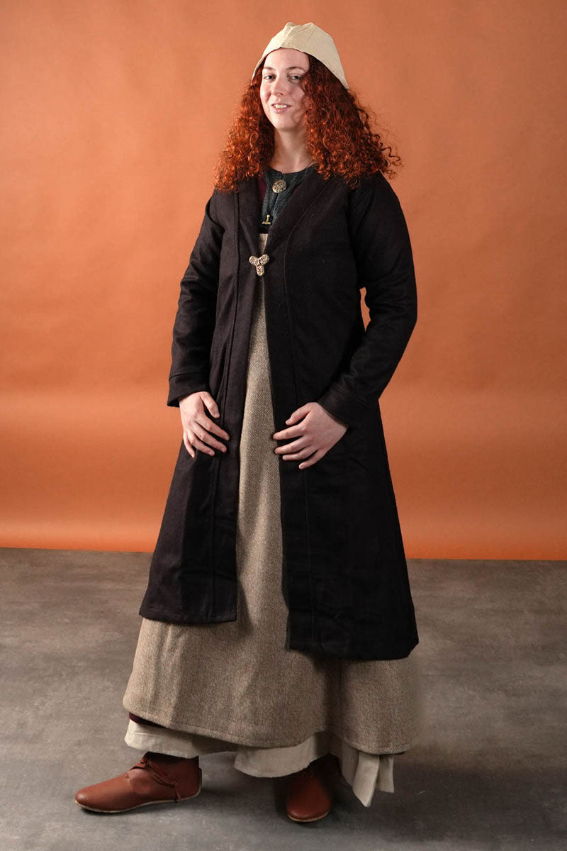 Birka-kappe Aslaug, uldblanding, brun