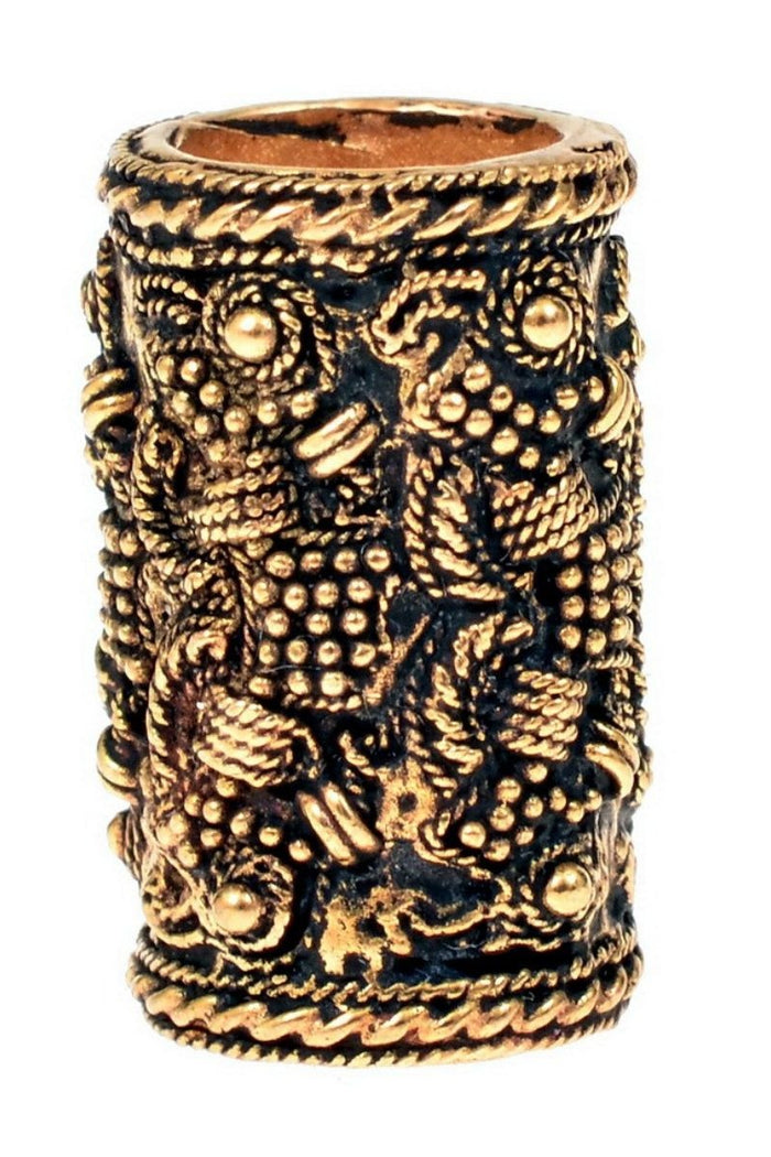 Viking beard bead Rygge, bronze