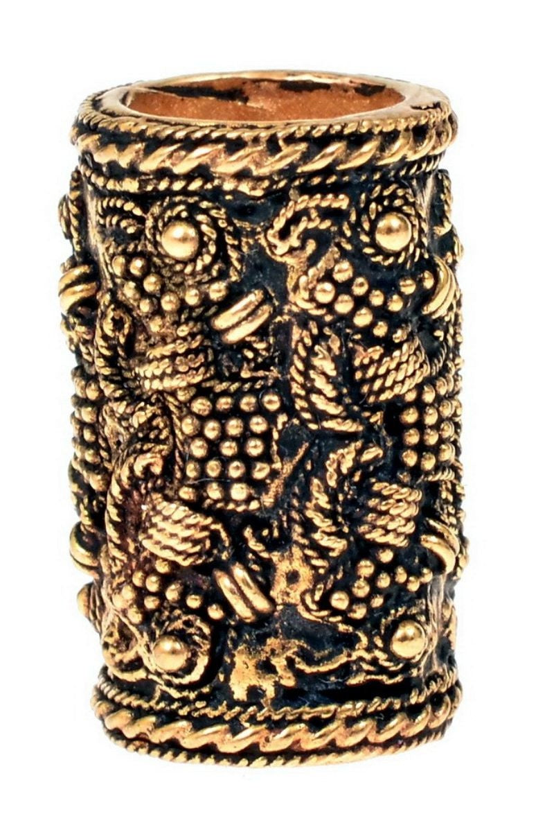 Viking beard bead Rygge, bronze