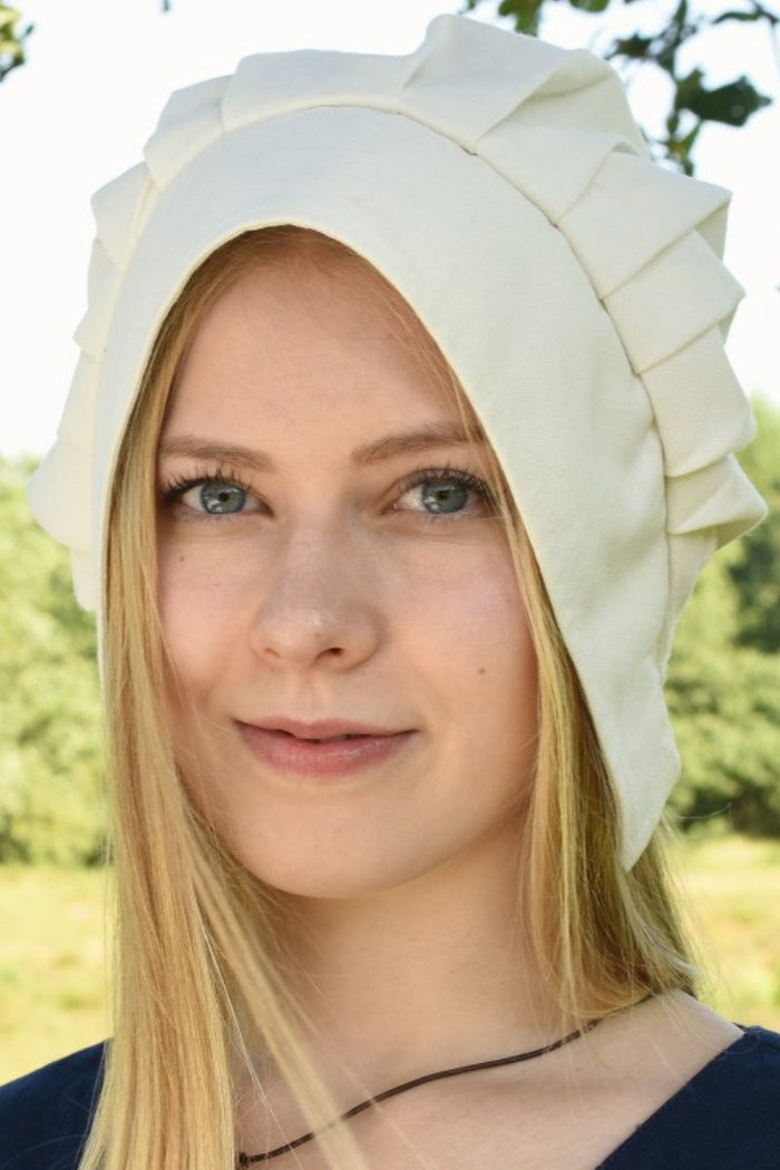 Capucha plisada Amsterdam, natural