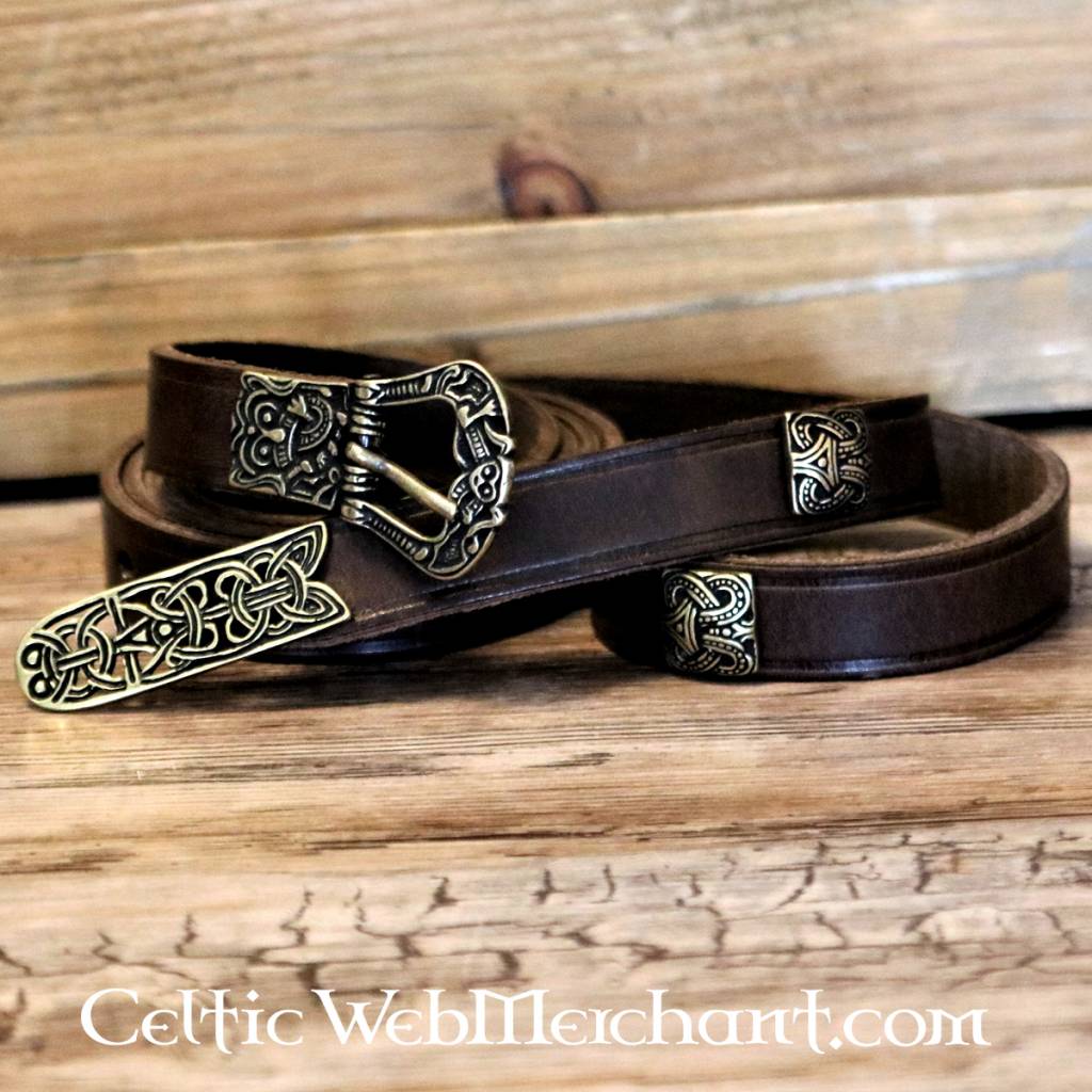 Pas Birka deluxe, mosiądz, 165 cm, brązowy