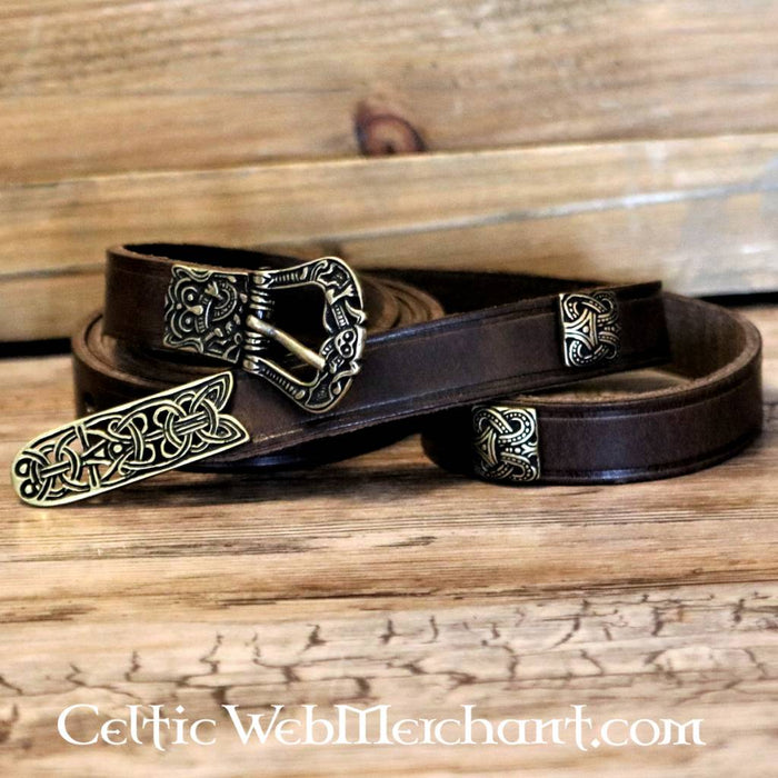 Pas Birka deluxe, mosiądz, 165 cm, brązowy