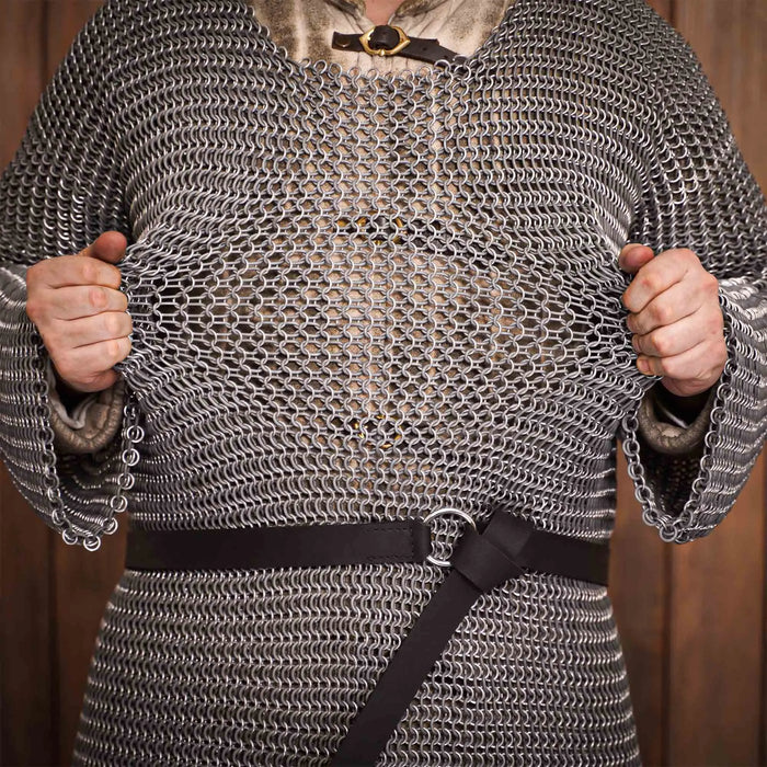 Hauberk med slids, aluminium og gummi, 10 mm