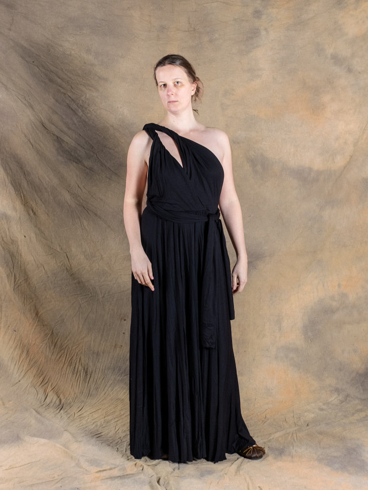 Gudinneklänning Afrodite, svart