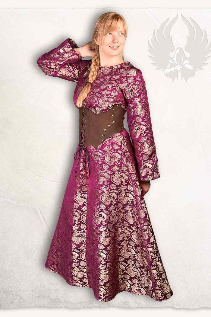 Corset Maren, brown leather