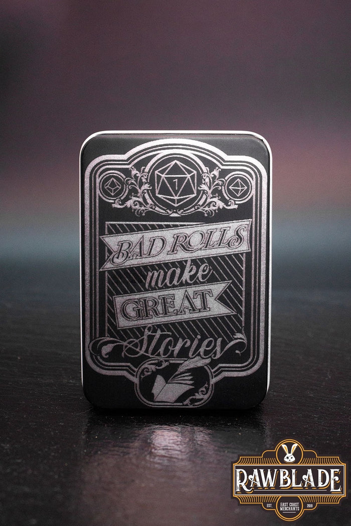 Set di dadi “Bad rolls make great stories”