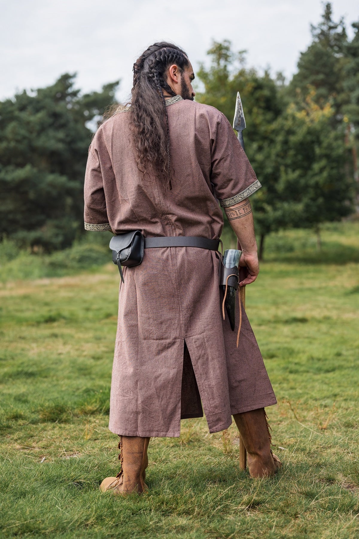 Celtic tunic, short sleeves, light brown