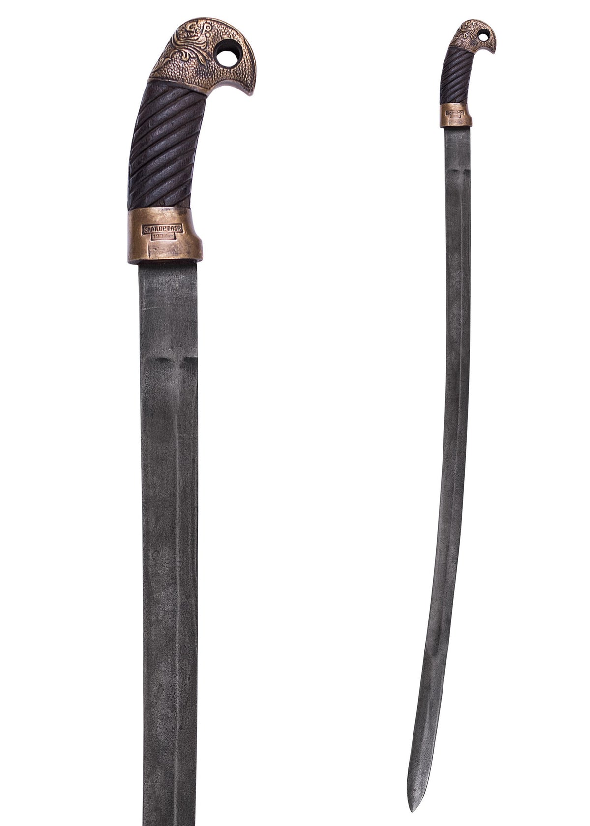 Russian Shashka with bayonet, antique finish, semi-sharp