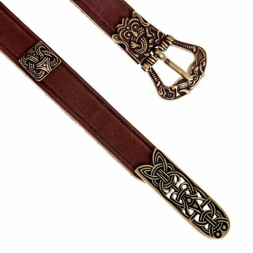 Birka Gürtel Deluxe, braun, versilbert