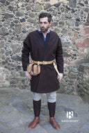 Wikinger Kaftan Loki, braun, Wollmischung