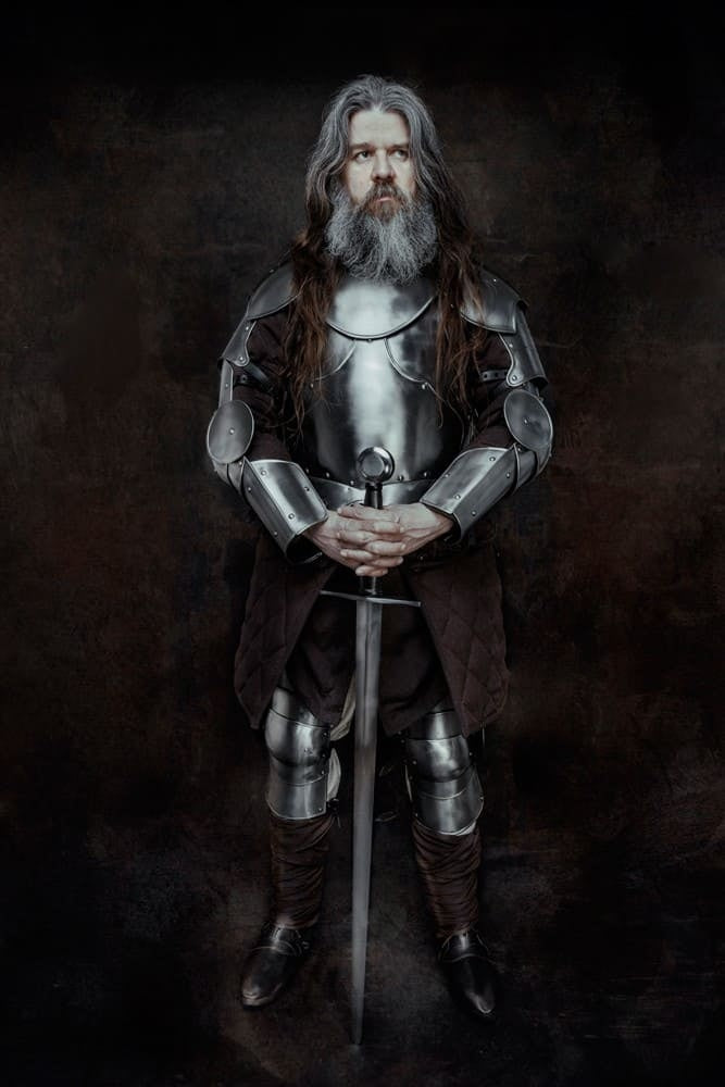 Vambraces Gustav, Armpanzer, schwarz, 1,2 mm