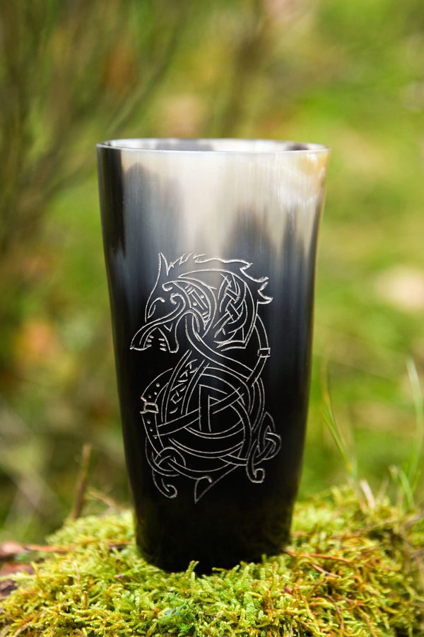 Horn drinking cup Fenrir, 100-200 ml