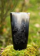 Horn drinking cup Fenrir, 100-200 ml