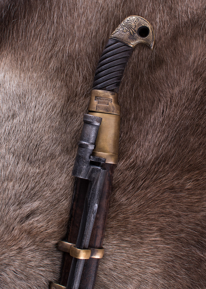 Russian Shashka with bayonet, antique finish, semi-sharp