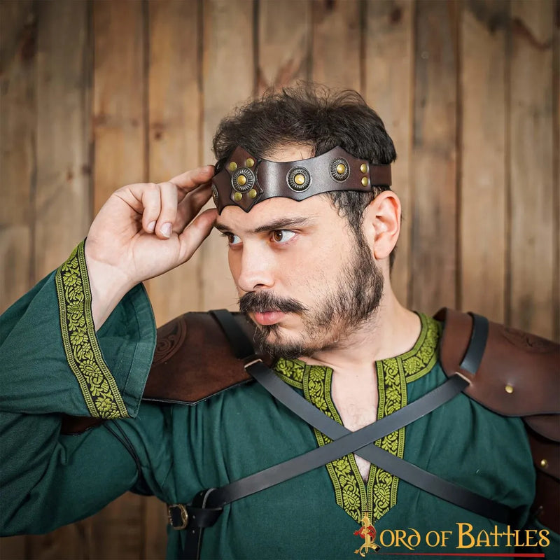 Couronne Aldon, cuir, brun